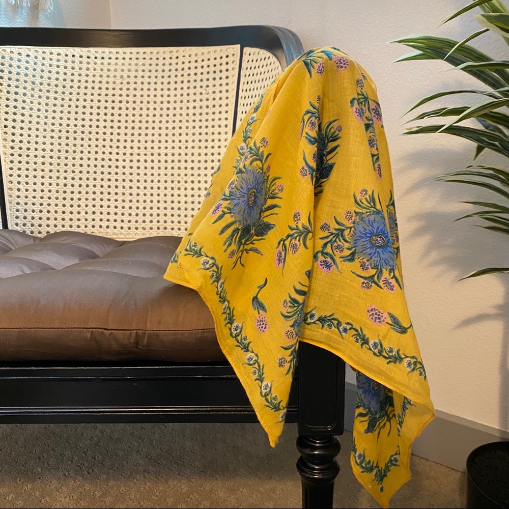 Madewell Yellow Floral Bandana